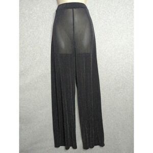 Refuge Black Sparkle Sheer Wide Leg Pants Size S Women's Party Festival